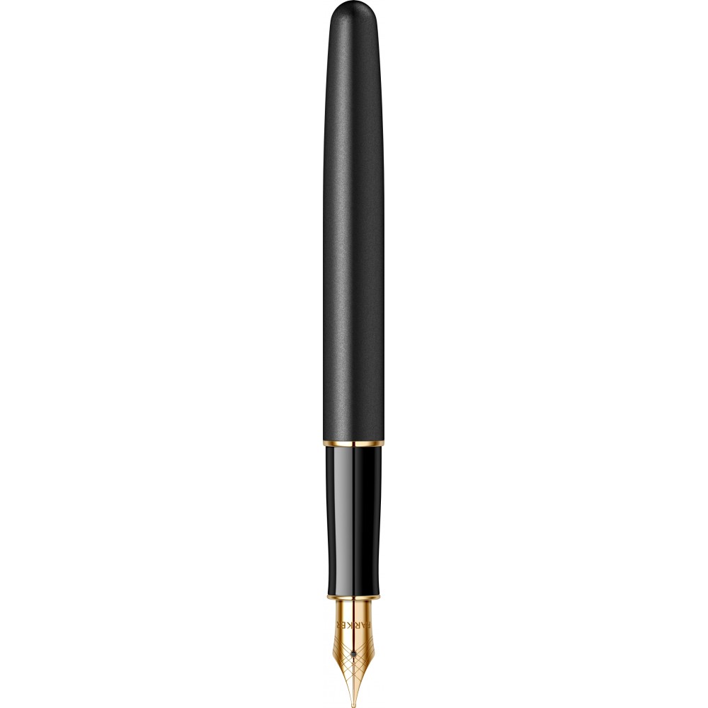 Подарочный набор: Перьевая ручка Parker Sonnet Core F528, Matte Black GT (Перо F) +  Ежедневник Premium, Black GS
